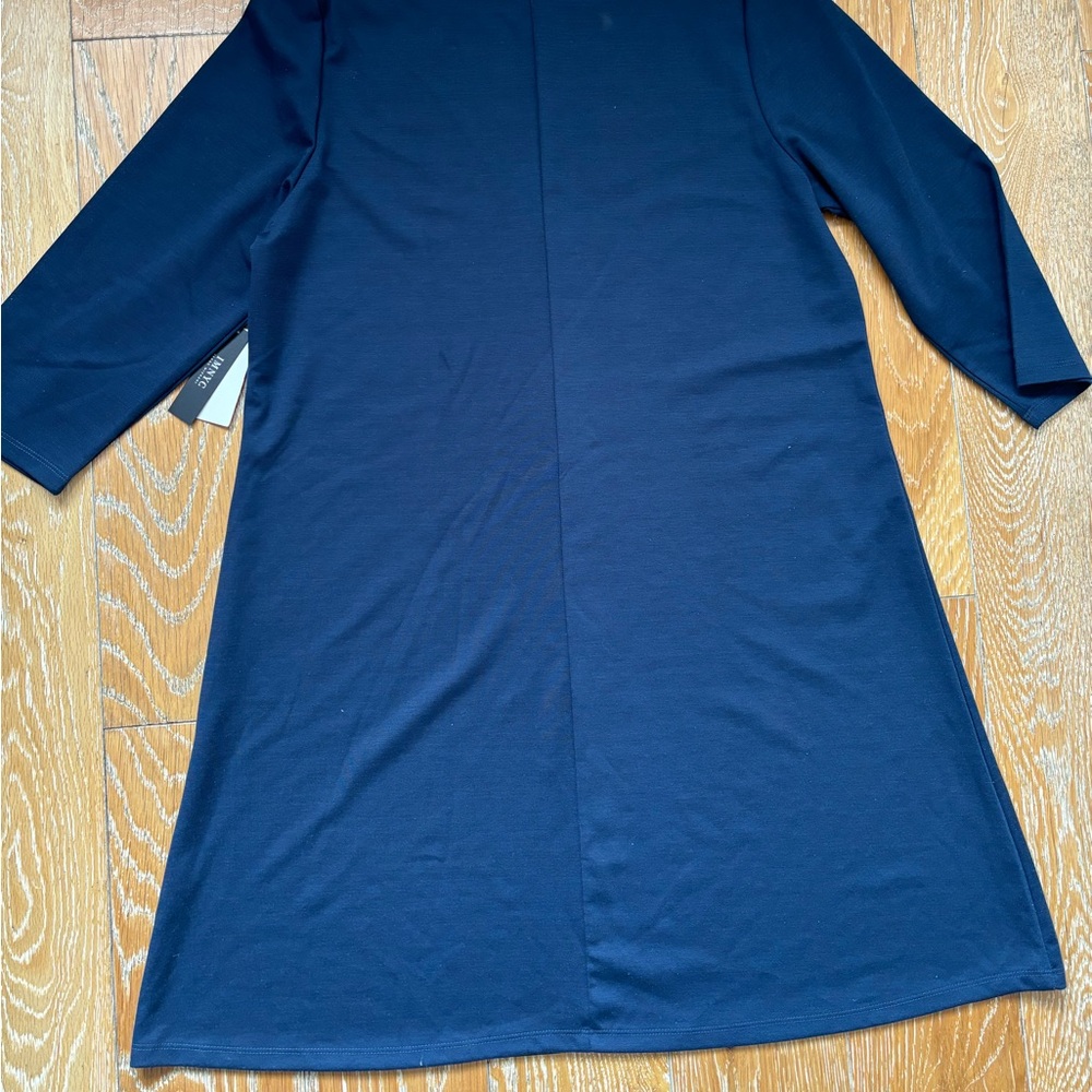 Isaac Mizrahi Blue Long Sleeve Dress - Picture 9 of 9